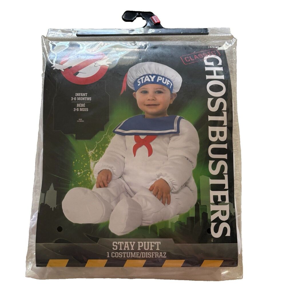 Ghostbusters Costume Infant 3-6 Months Stay Puft Marshmallow Man Infant NEW